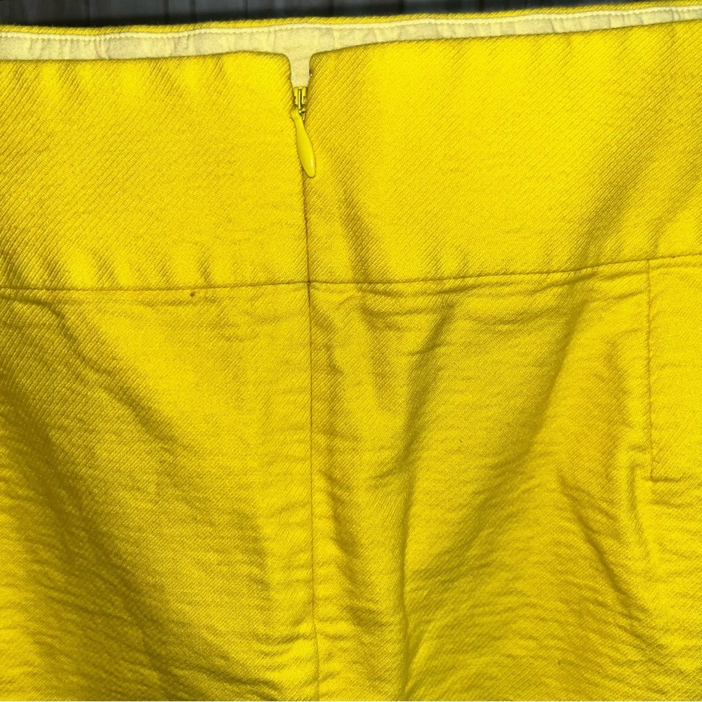 J.Crew Yellow A Line Mini Skirt Women’s Size 6 Bright Summer Casual Cotton - Picture 3 of 4